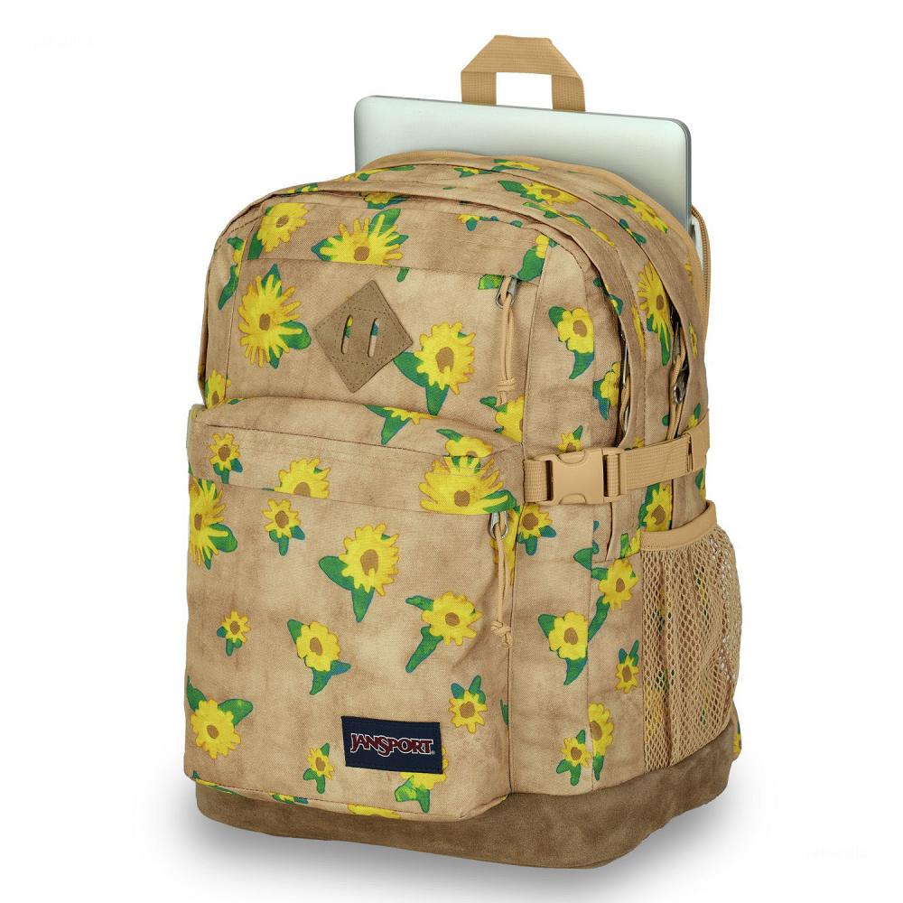 Khaki JanSport SUEDE CAMPUS School Backpacks | MY_JS21B