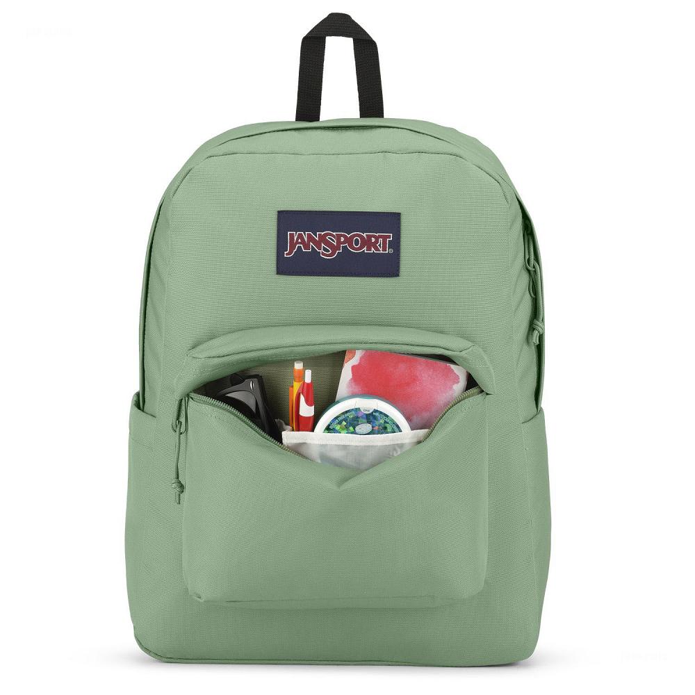 Light Green JanSport SuperBreak® Plus School Backpacks | MY_JS079