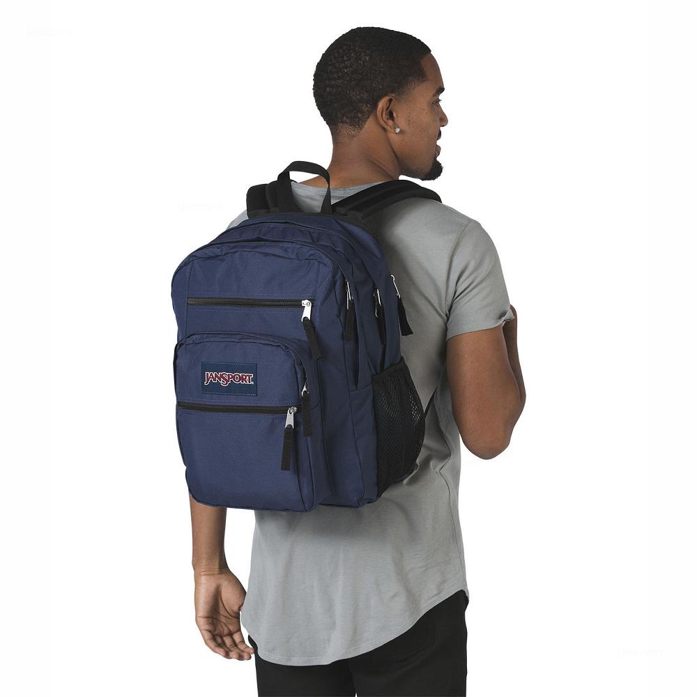 Navy JanSport BIG STUDENT Laptop Backpacks | MY_JS319