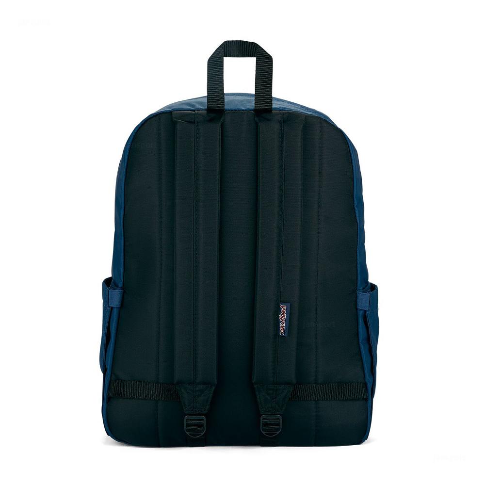 Navy JanSport Double Break Laptop Backpacks | MY_JS148