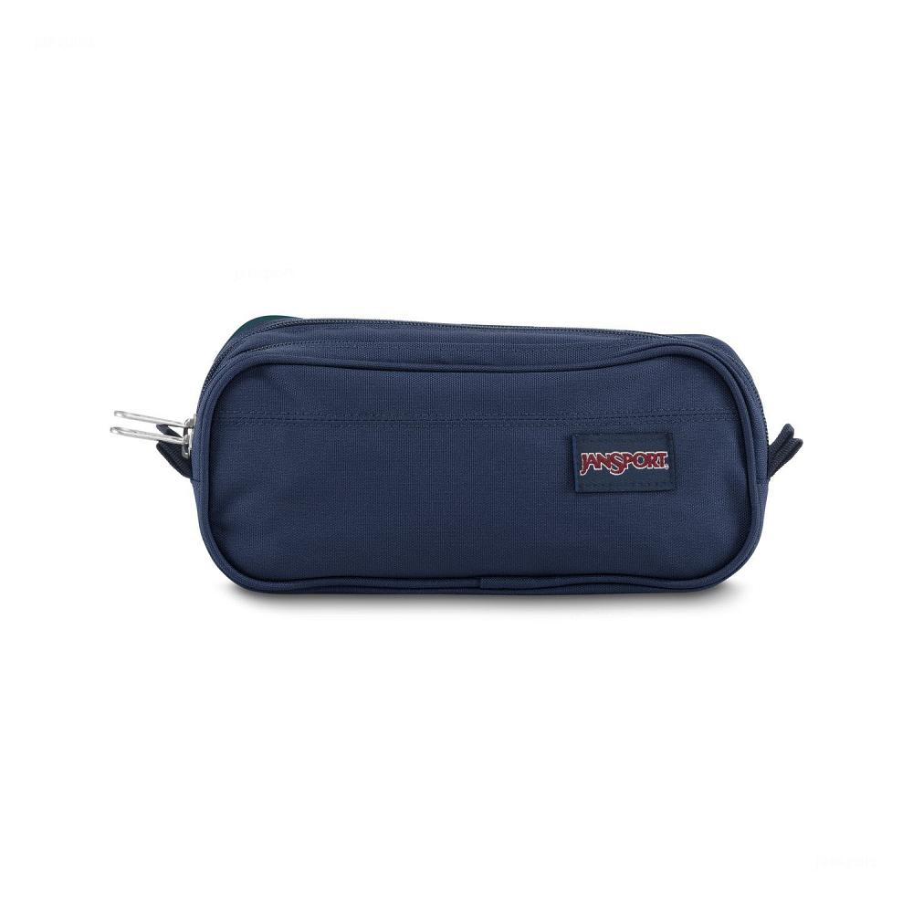 Navy JanSport Large Accessory Pouch Pencil Cases | MY_JS187