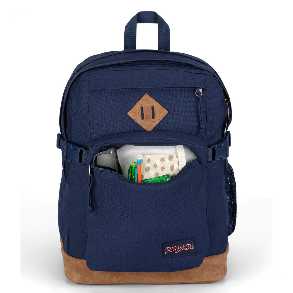 Navy JanSport SUEDE CAMPUS Laptop Backpacks | MY_JS393