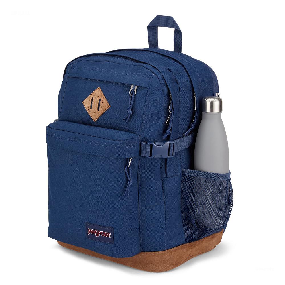 Navy JanSport SUEDE CAMPUS Laptop Backpacks | MY_JS393
