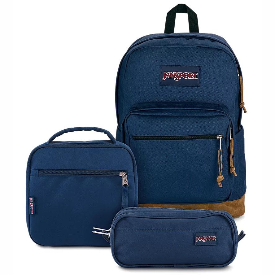Navy JanSport TIMELESS BLUE NAVY BUNDLE School Backpacks | MY_JS557