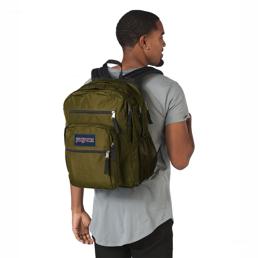 Olive JanSport BIG STUDENT Laptop Backpacks | MY_JS072