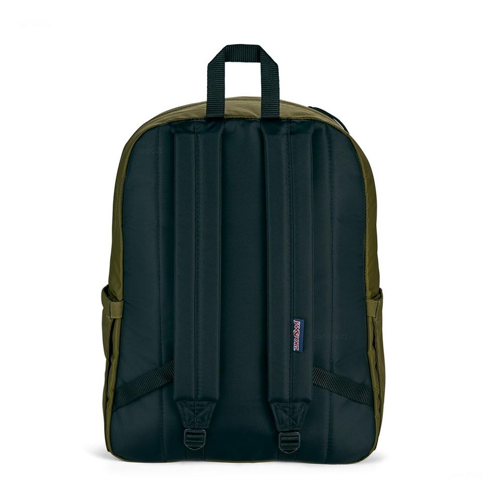 Olive JanSport Double Break Laptop Backpacks | MY_JS069