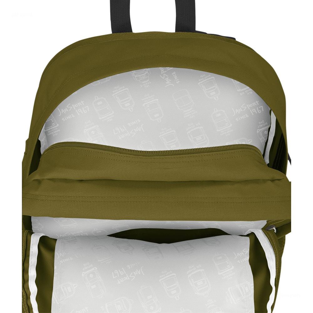 Olive JanSport Main Campus Laptop Backpacks | MY_JS020