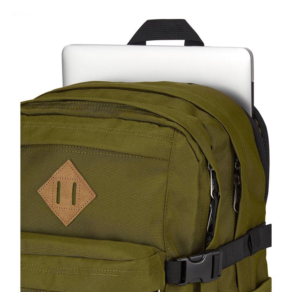 Olive JanSport Main Campus Laptop Backpacks | MY_JS020