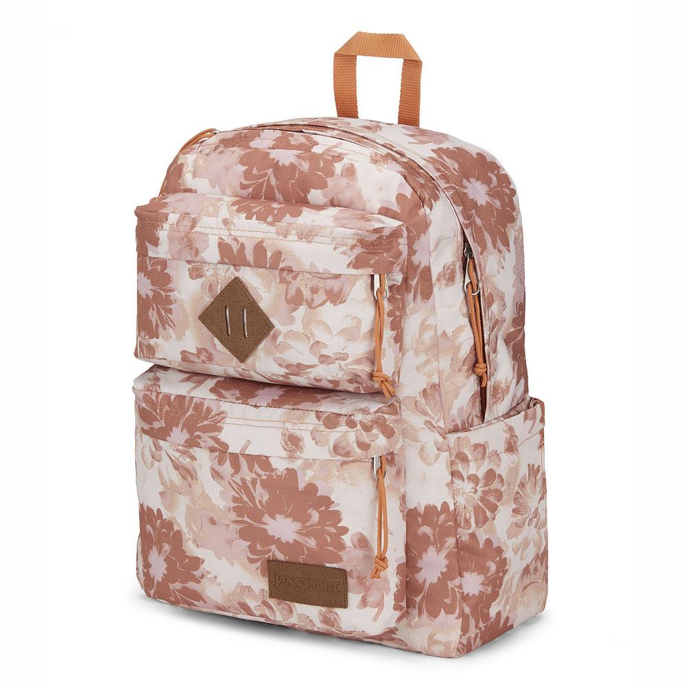 Orange JanSport Double Break Laptop Backpacks | MY_JS081