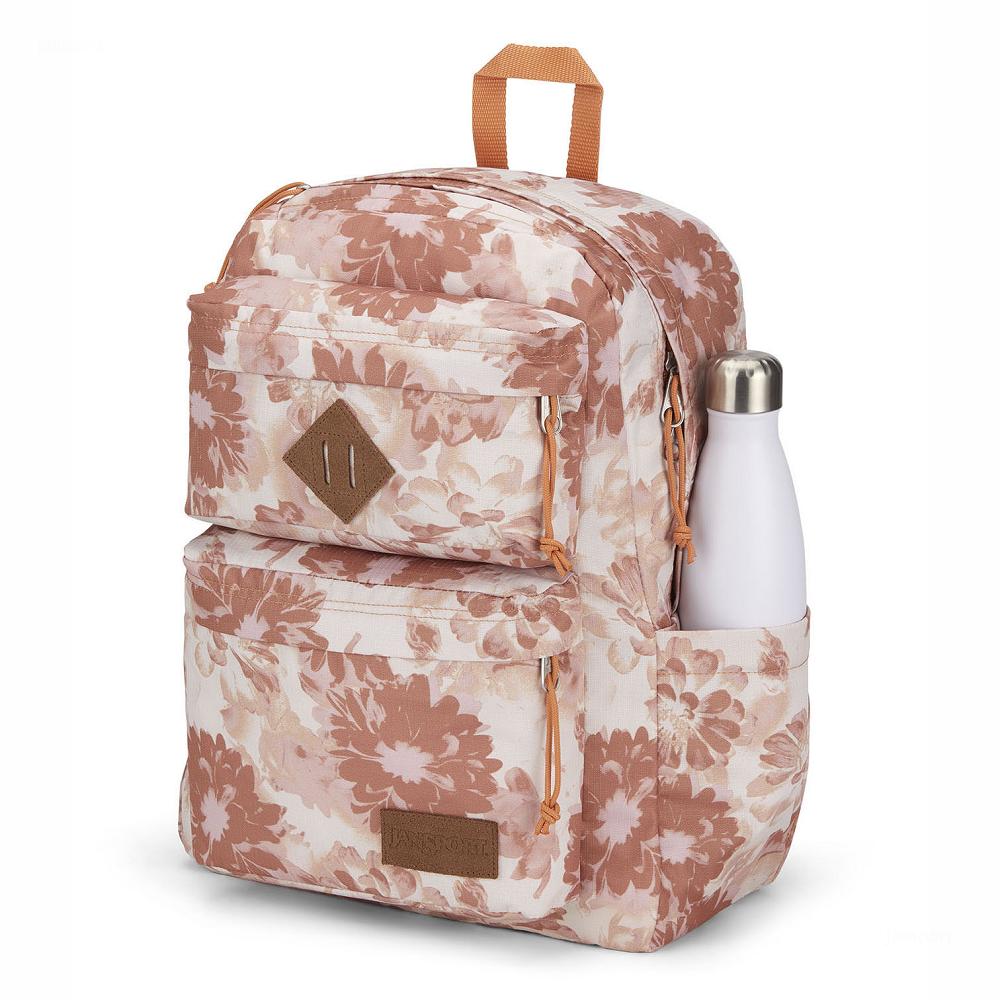 Orange JanSport Double Break Laptop Backpacks | MY_JS081