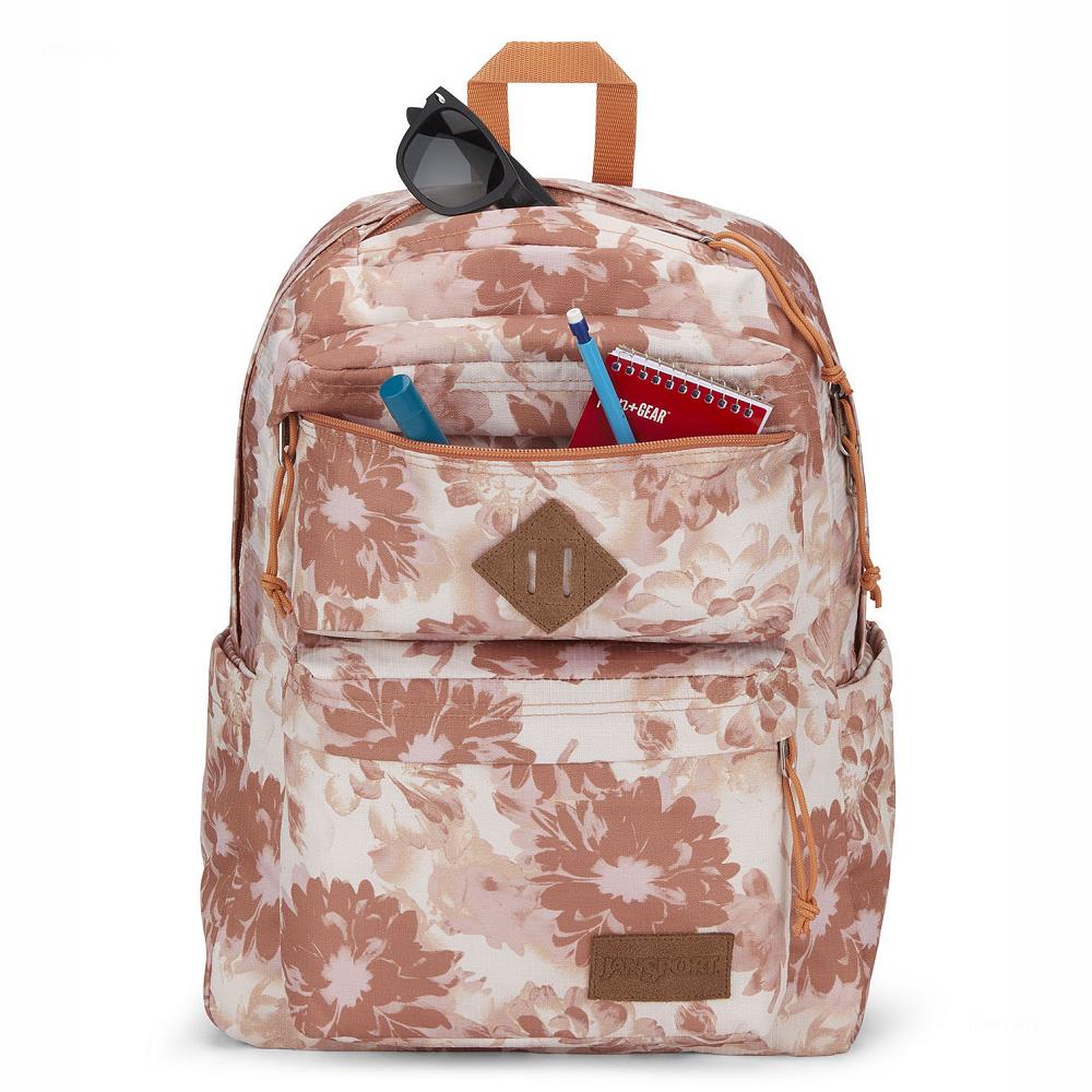 Orange JanSport Double Break Laptop Backpacks | MY_JS081