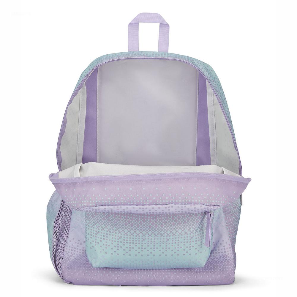 Purple / Green JanSport CROSS TOWN School Backpacks | MY_JS145
