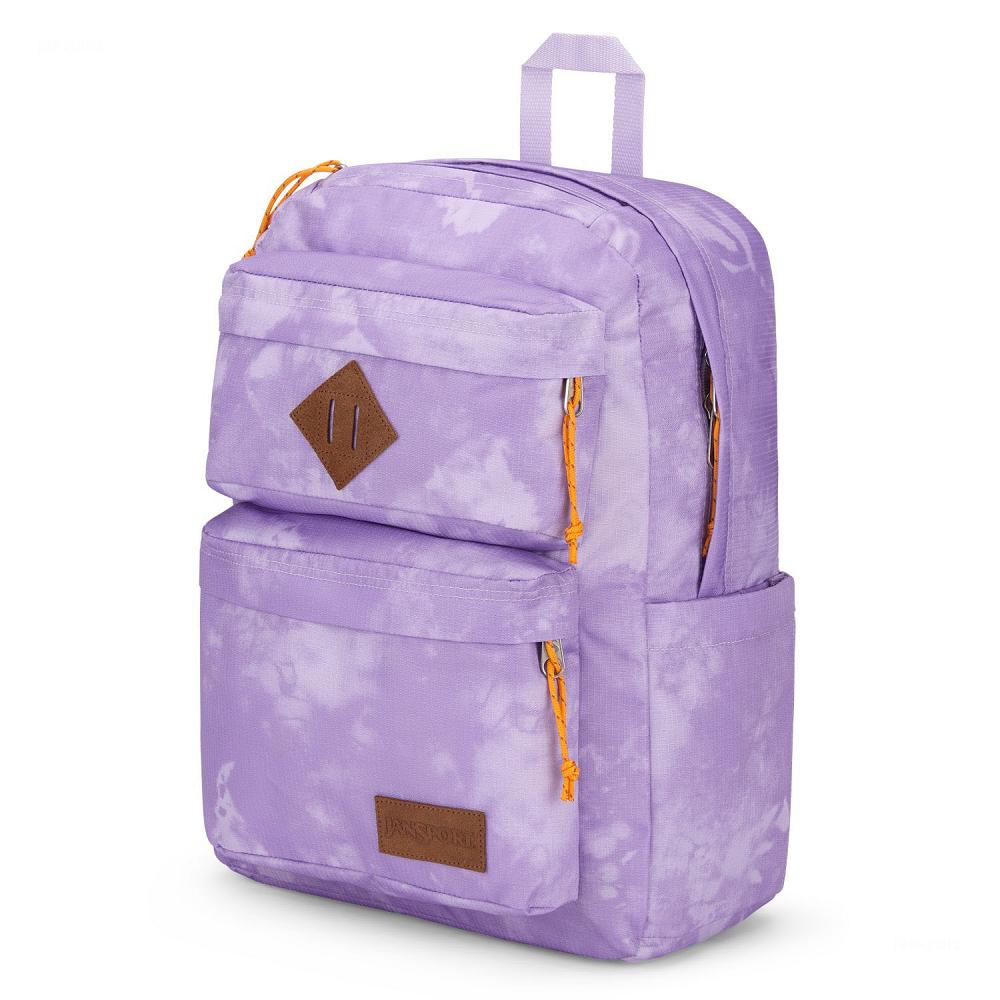 Purple JanSport Double Break Laptop Backpacks | MY_JS016