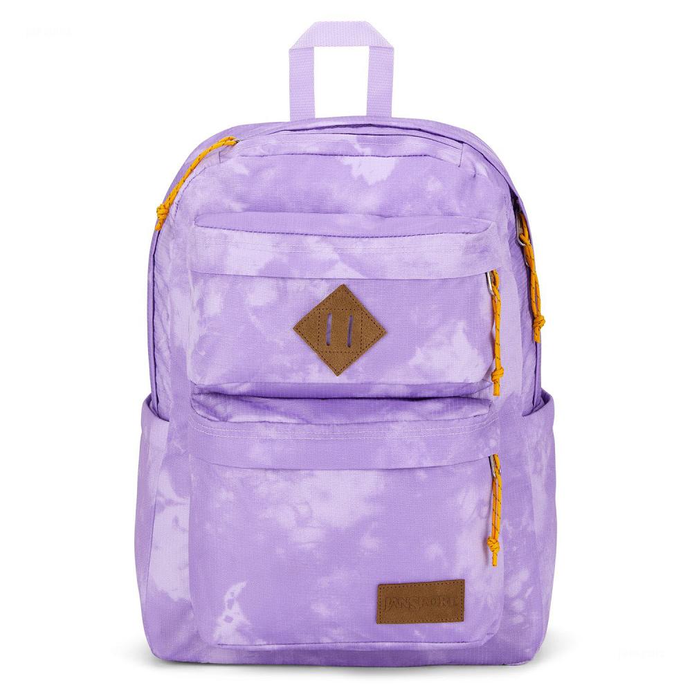 Purple JanSport Double Break Laptop Backpacks | MY_JS016