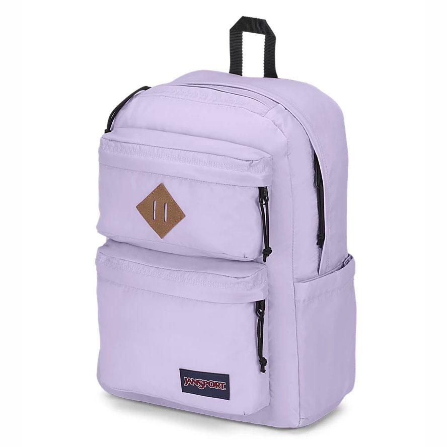 Purple JanSport Double Break Laptop Backpacks | MY_JS353