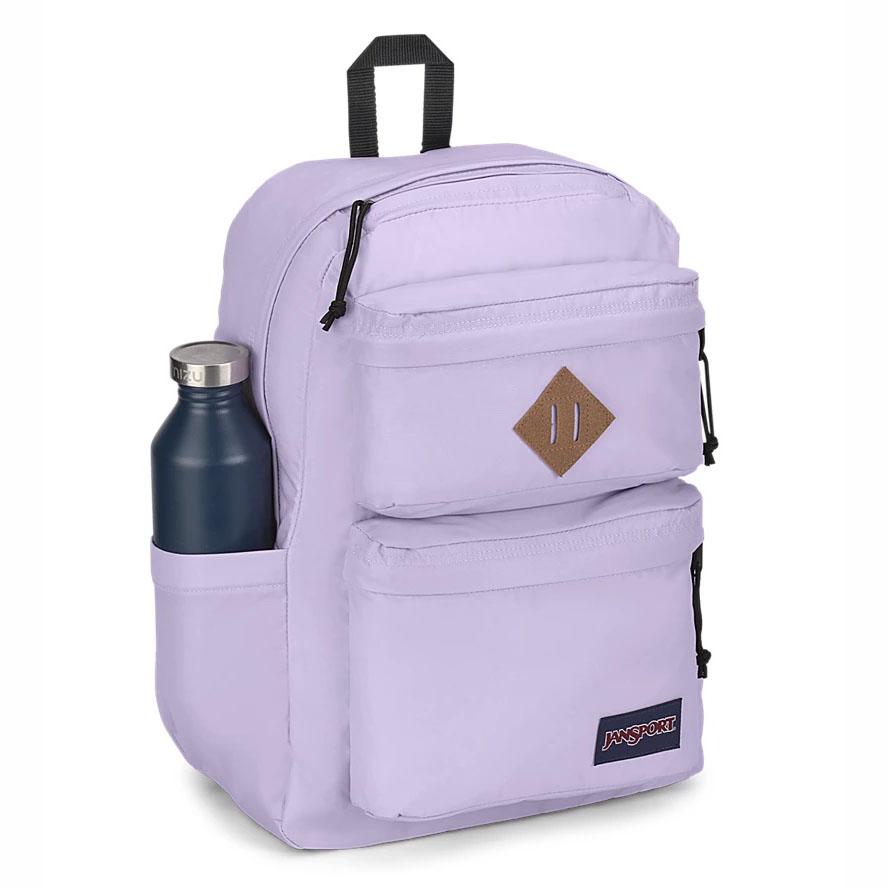Purple JanSport Double Break Laptop Backpacks | MY_JS353