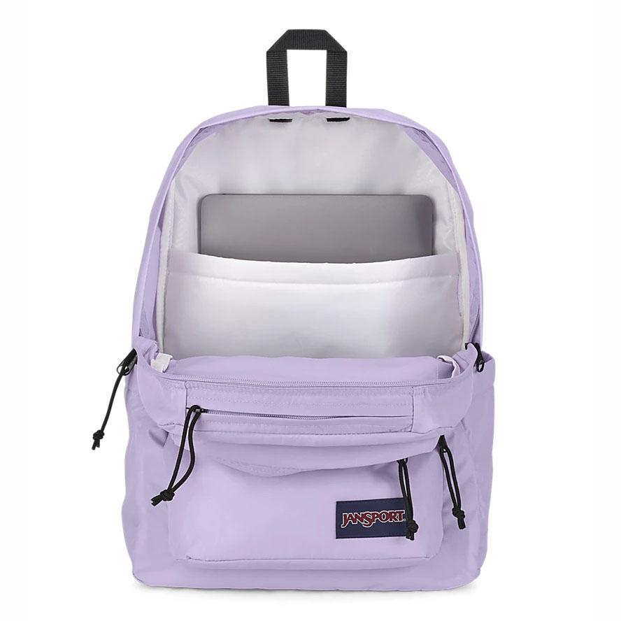 Purple JanSport Double Break Laptop Backpacks | MY_JS353