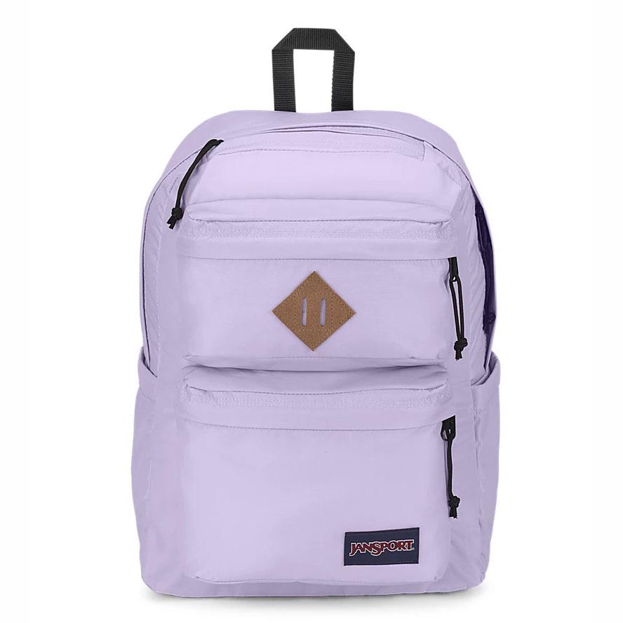 Purple JanSport Double Break Laptop Backpacks | MY_JS353