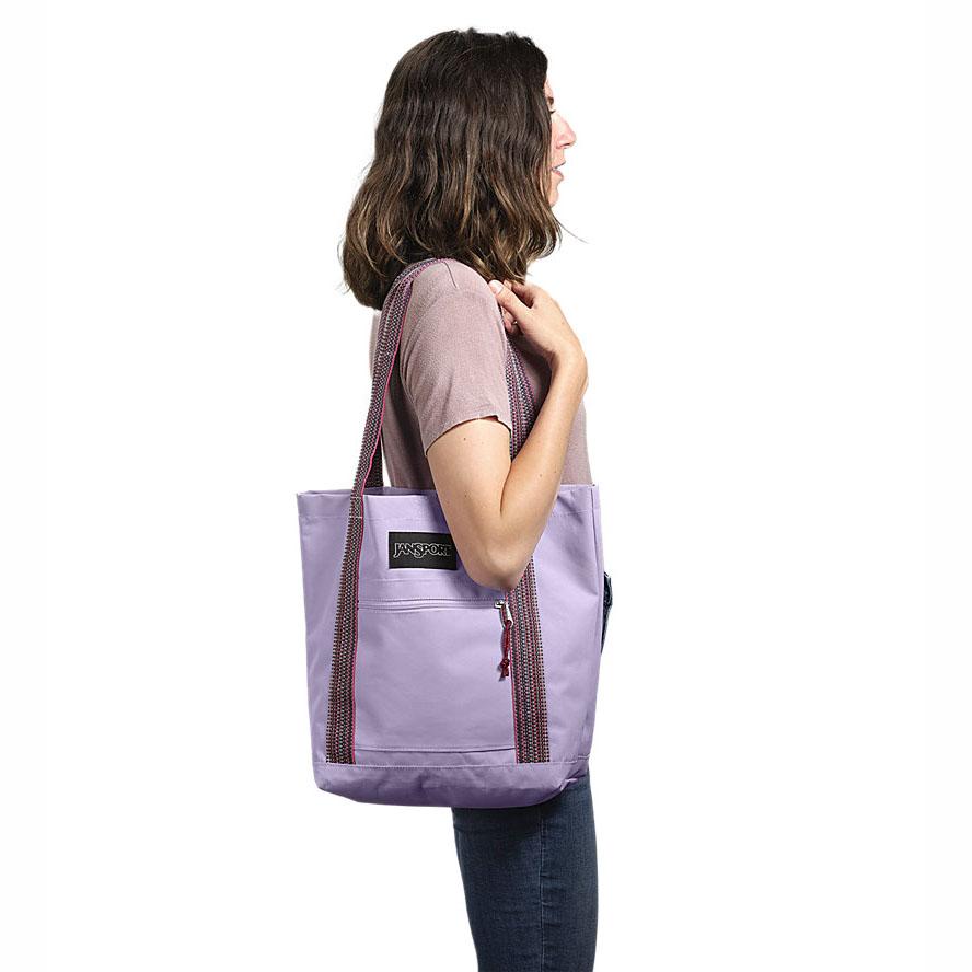 Purple JanSport Restore Tote Tote Bags | MY_JS059