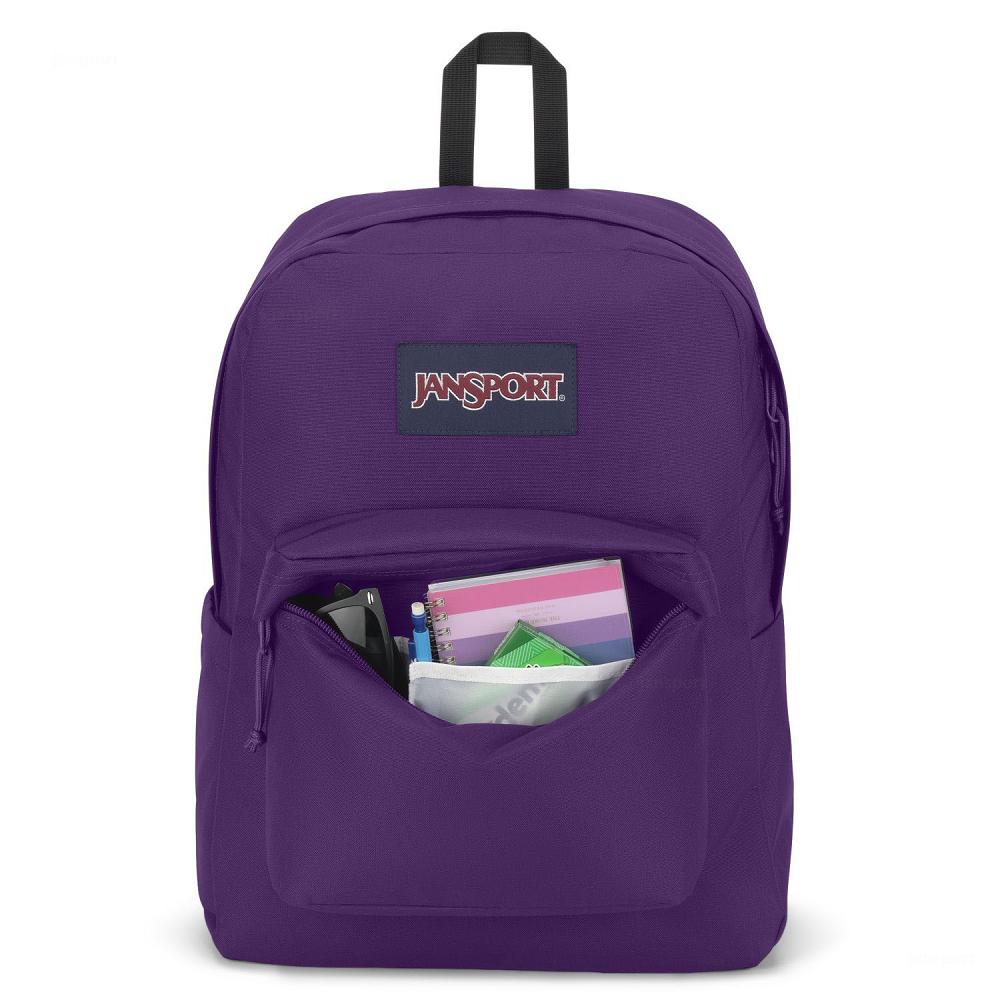 Purple JanSport SuperBreak® Plus School Backpacks | MY_JS454
