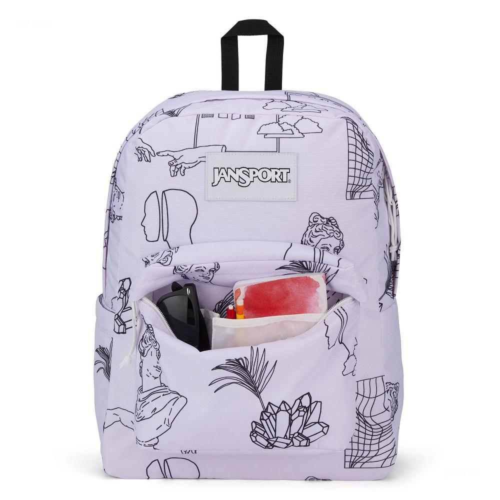 Purple JanSport SuperBreak® School Backpacks | MY_JS172
