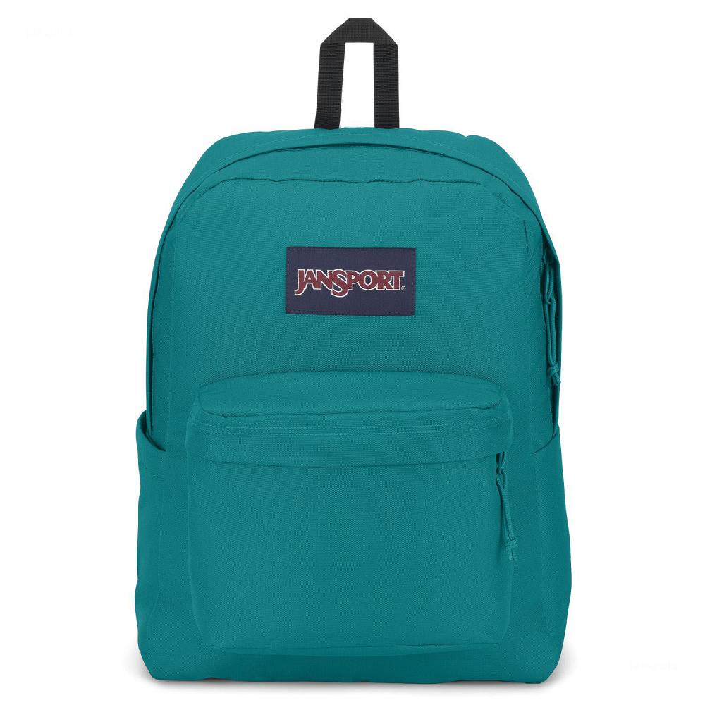 Turquoise JanSport SuperBreak® Plus Laptop Backpacks | MY_JS206