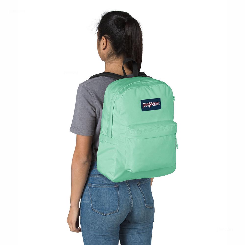Turquoise JanSport SuperBreak® Plus School Backpacks | MY_JS040