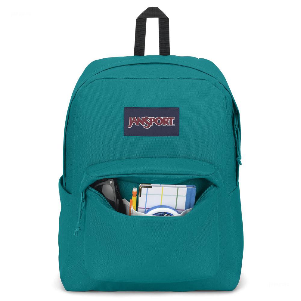 Turquoise JanSport SuperBreak® Plus School Backpacks | MY_JS402