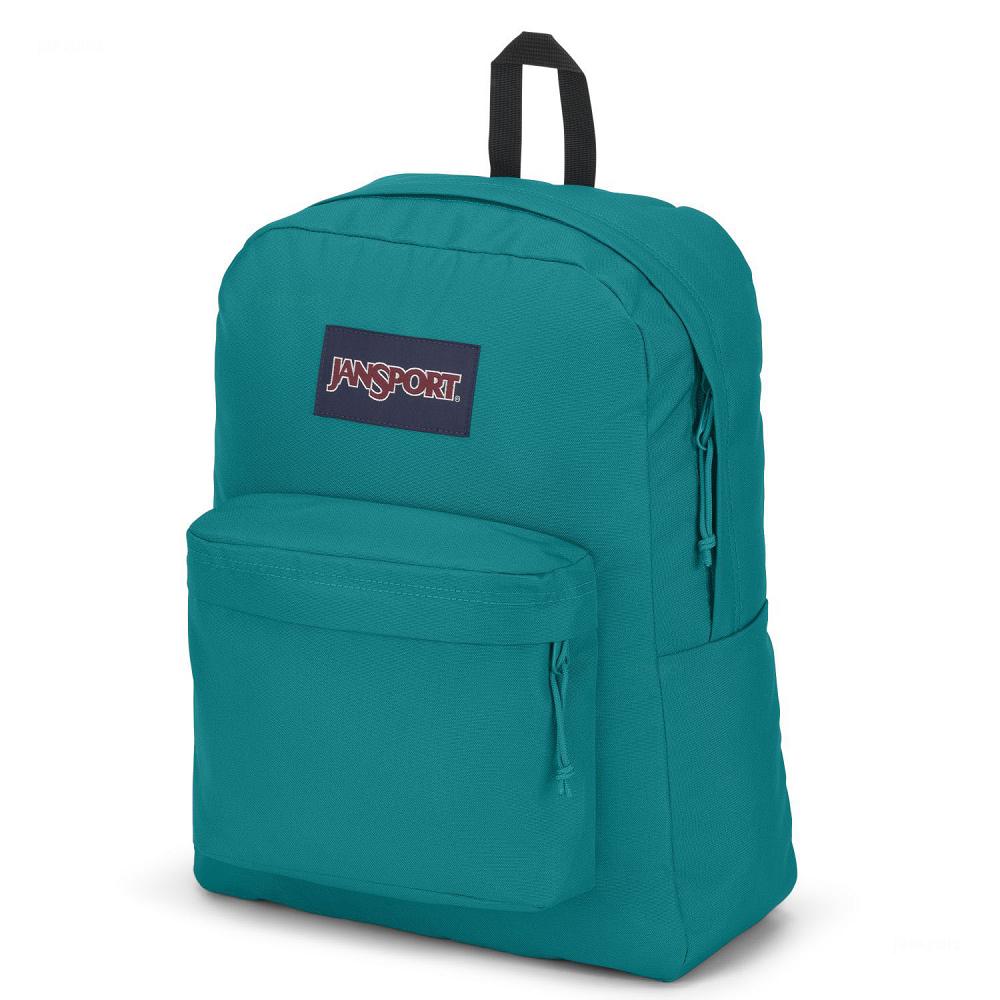 Turquoise JanSport SuperBreak® Plus School Backpacks | MY_JS402