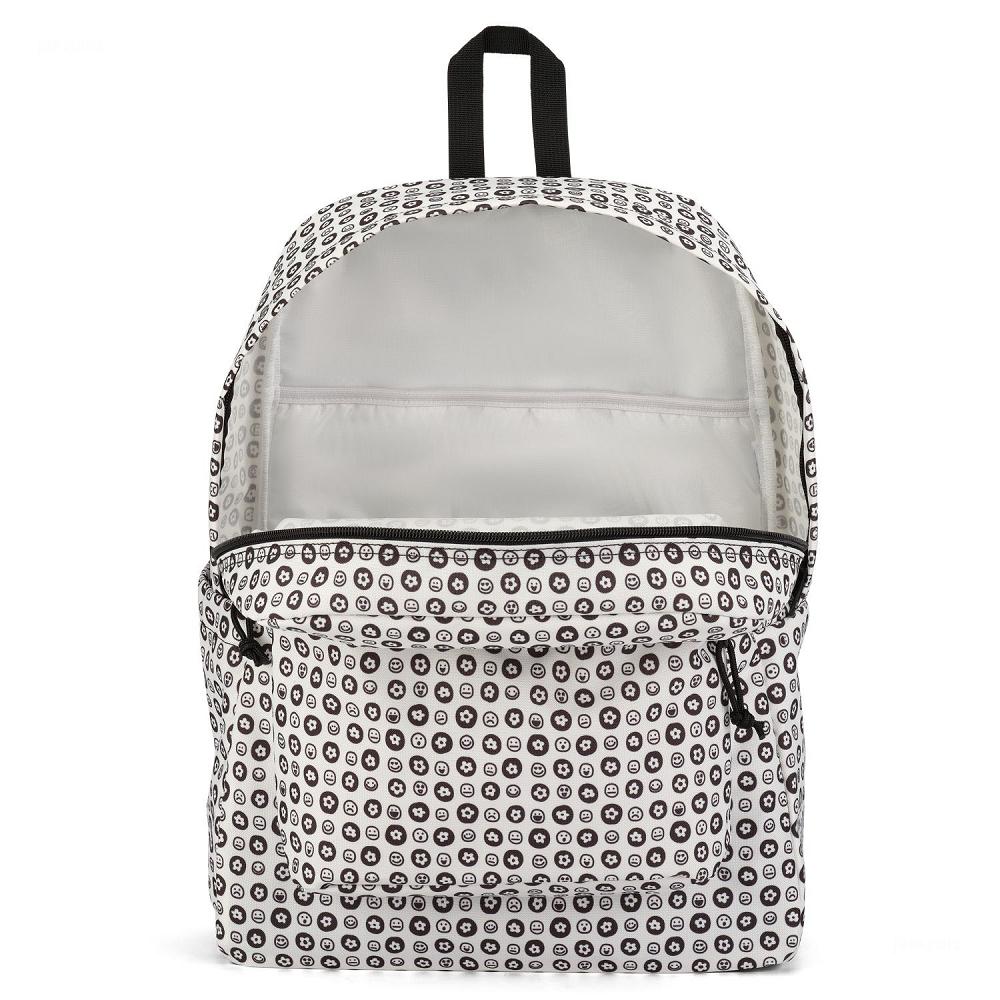 White / Black JanSport SuperBreak® Plus School Backpacks | MY_JS580
