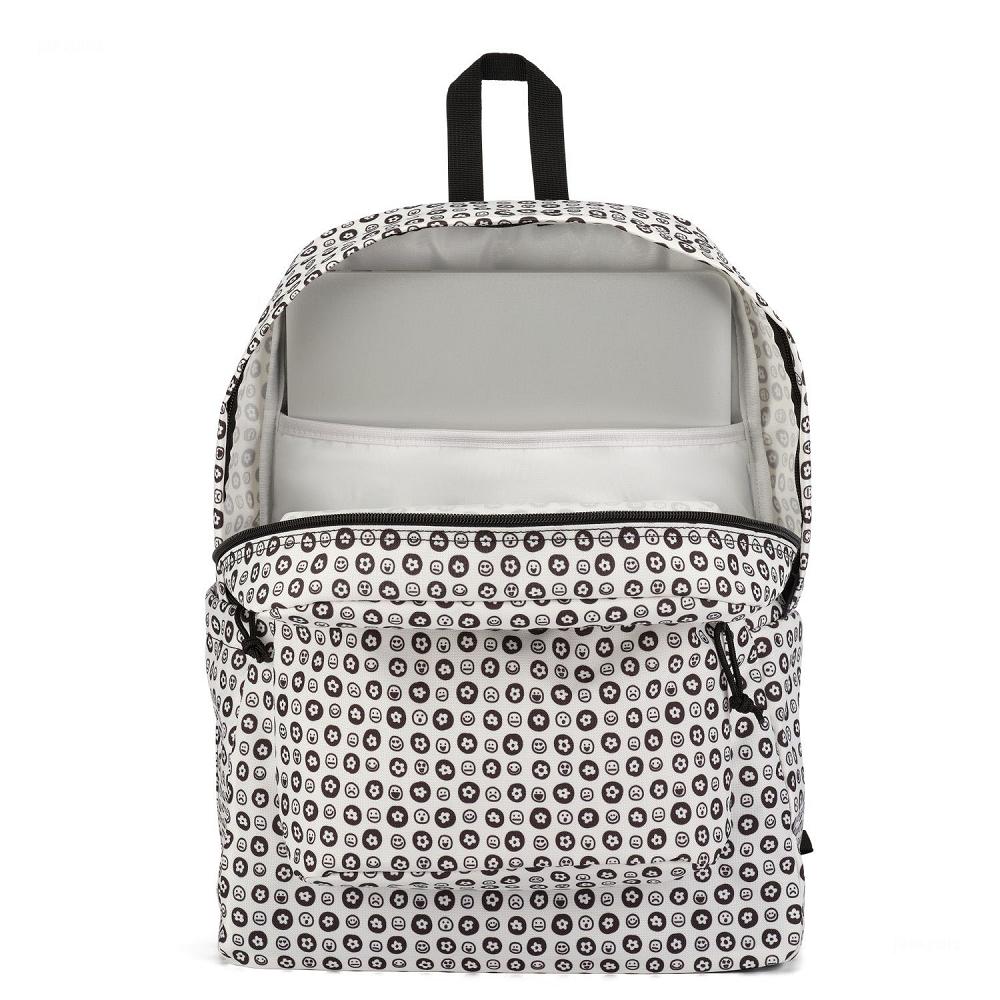 White / Black JanSport SuperBreak® Plus School Backpacks | MY_JS580