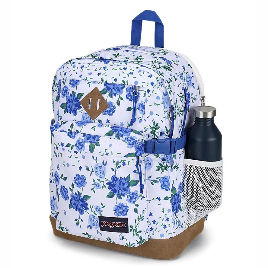 White / Blue JanSport SUEDE CAMPUS School Backpacks | MY_JS553