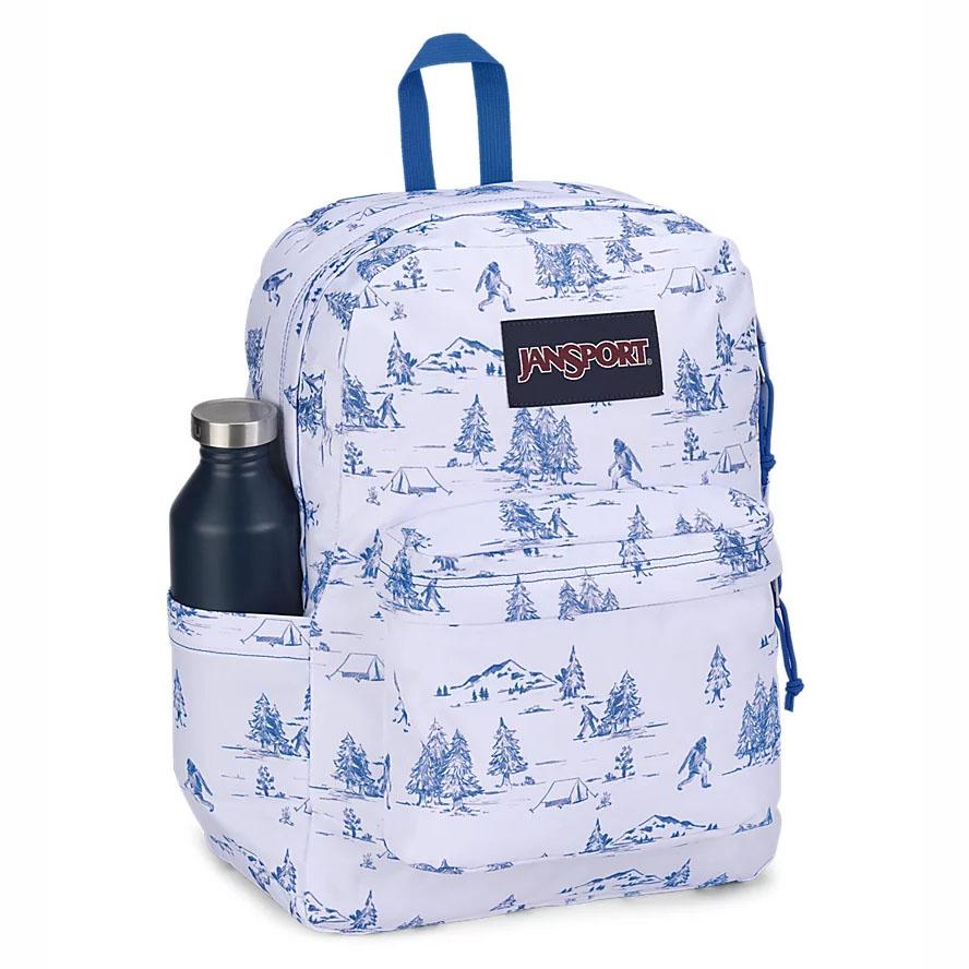 White / Blue JanSport SuperBreak® Plus Laptop Backpacks | MY_JS500