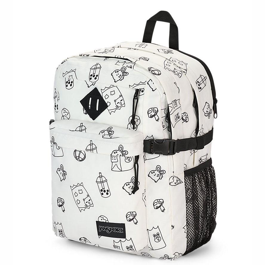 White JanSport Main Campus Laptop Backpacks | MY_JS358