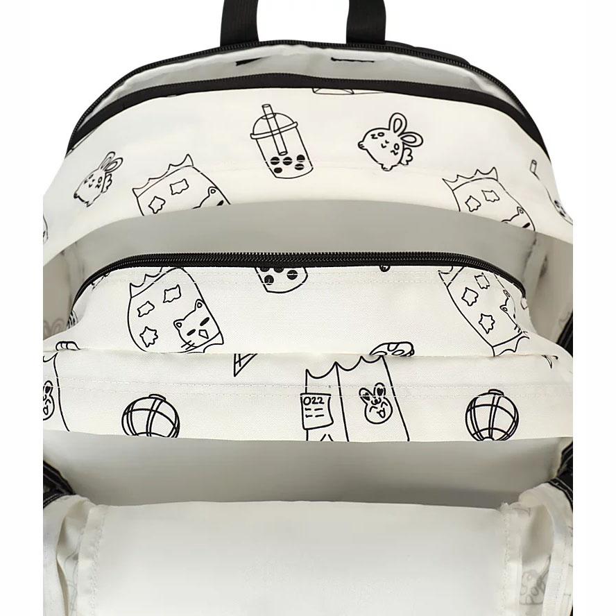 White JanSport Main Campus Laptop Backpacks | MY_JS358