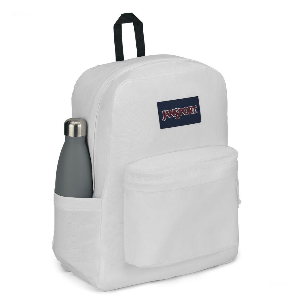 White JanSport SuperBreak® Plus School Backpacks | MY_JS400