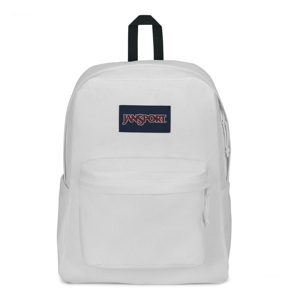 White JanSport SuperBreak® Plus School Backpacks | MY_JS400