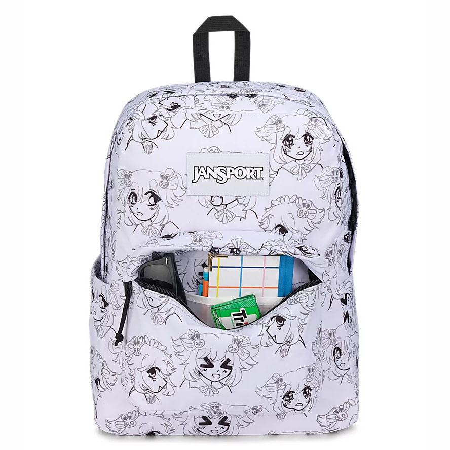 White JanSport SuperBreak® Plus School Backpacks | MY_JS501