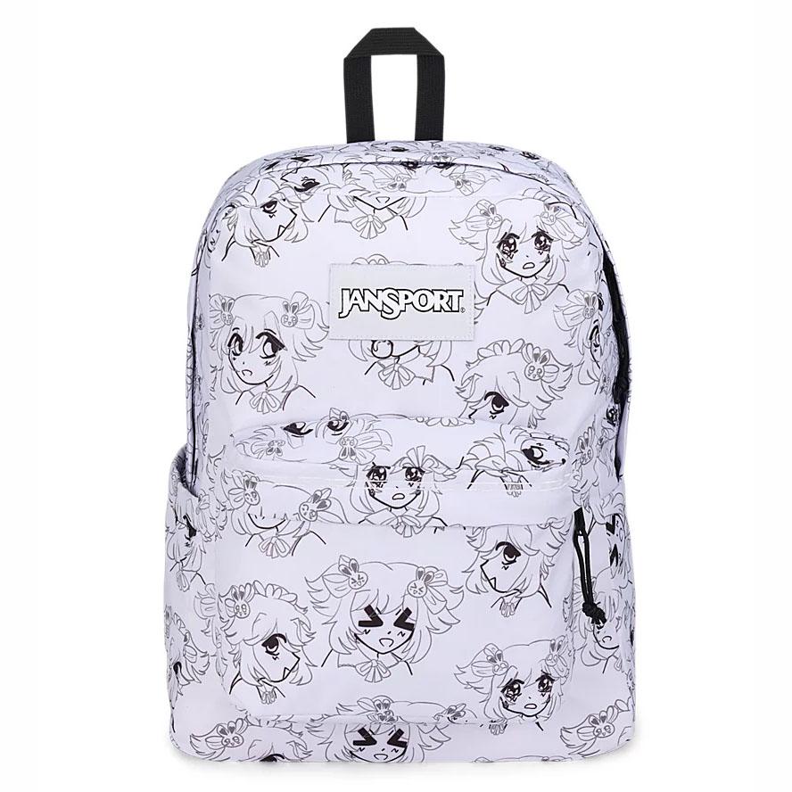 White JanSport SuperBreak® Plus School Backpacks | MY_JS501