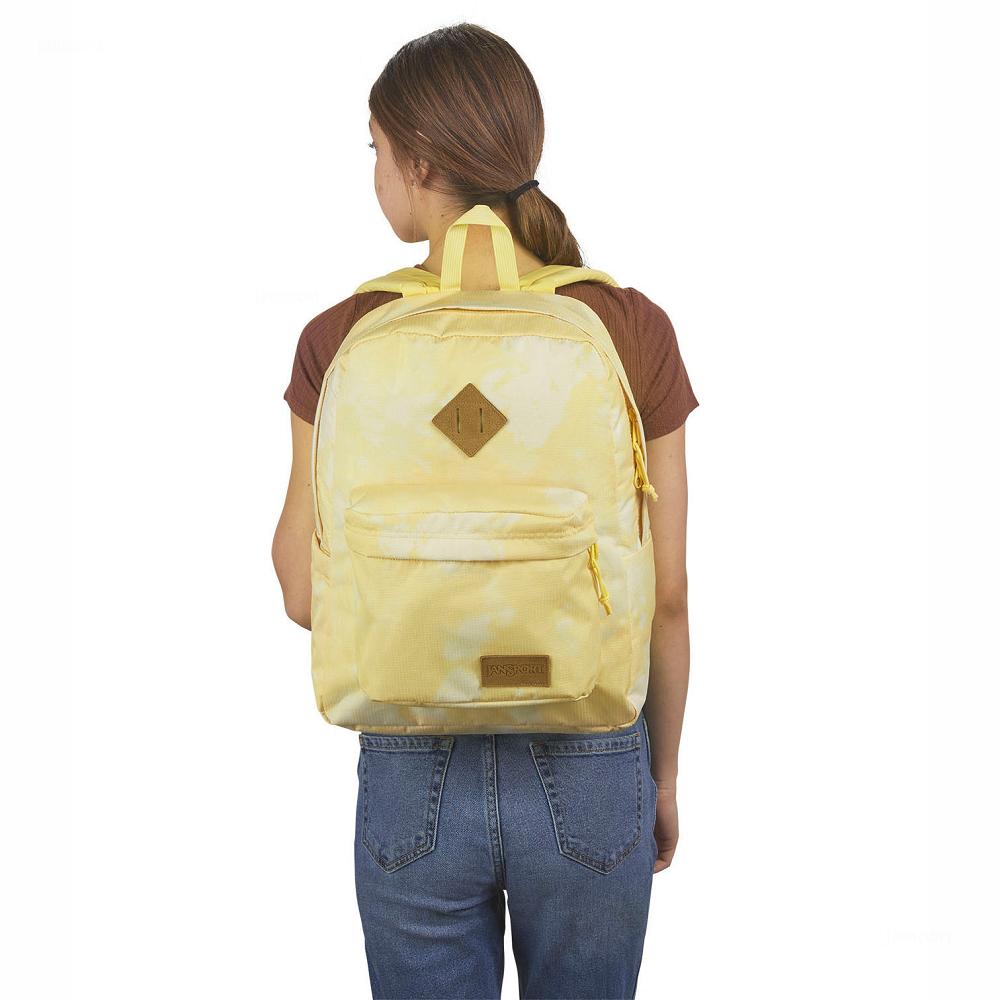 Yellow JanSport SUPERBREAK PLUS FX Laptop Backpacks | MY_JS073
