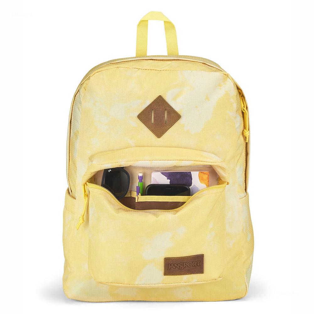Yellow JanSport SUPERBREAK PLUS FX Laptop Backpacks | MY_JS073
