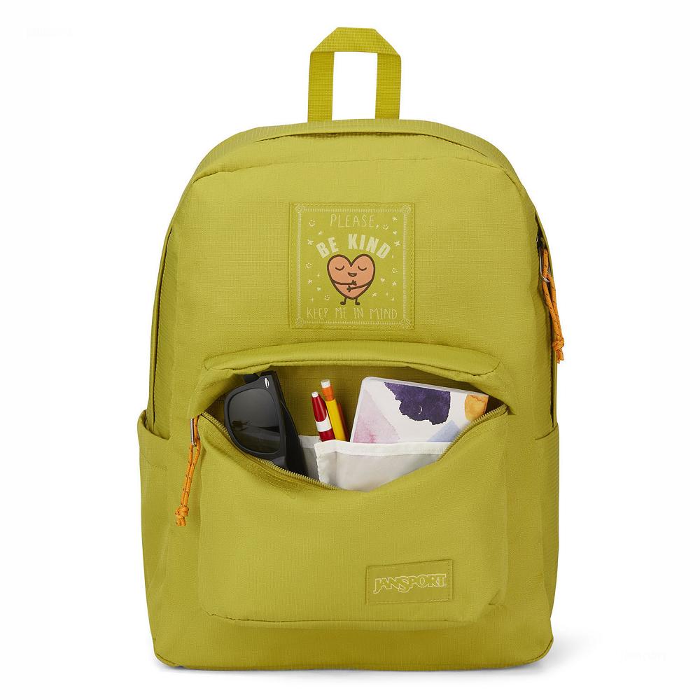 Yellow JanSport SUPERBREAK PLUS FX Laptop Backpacks | MY_JS447
